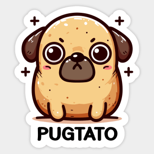 Pugtato Potato Pug Sticker
